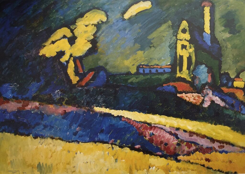 Murnau Landscape with Church, 1909 by Wassily Kandinsky