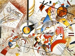 Bustling Aquarelle by Wassily Kandinsky